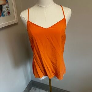 Lilly Pulitzer Bright Orange Silk-Spun Cami with Spaghetti Straps